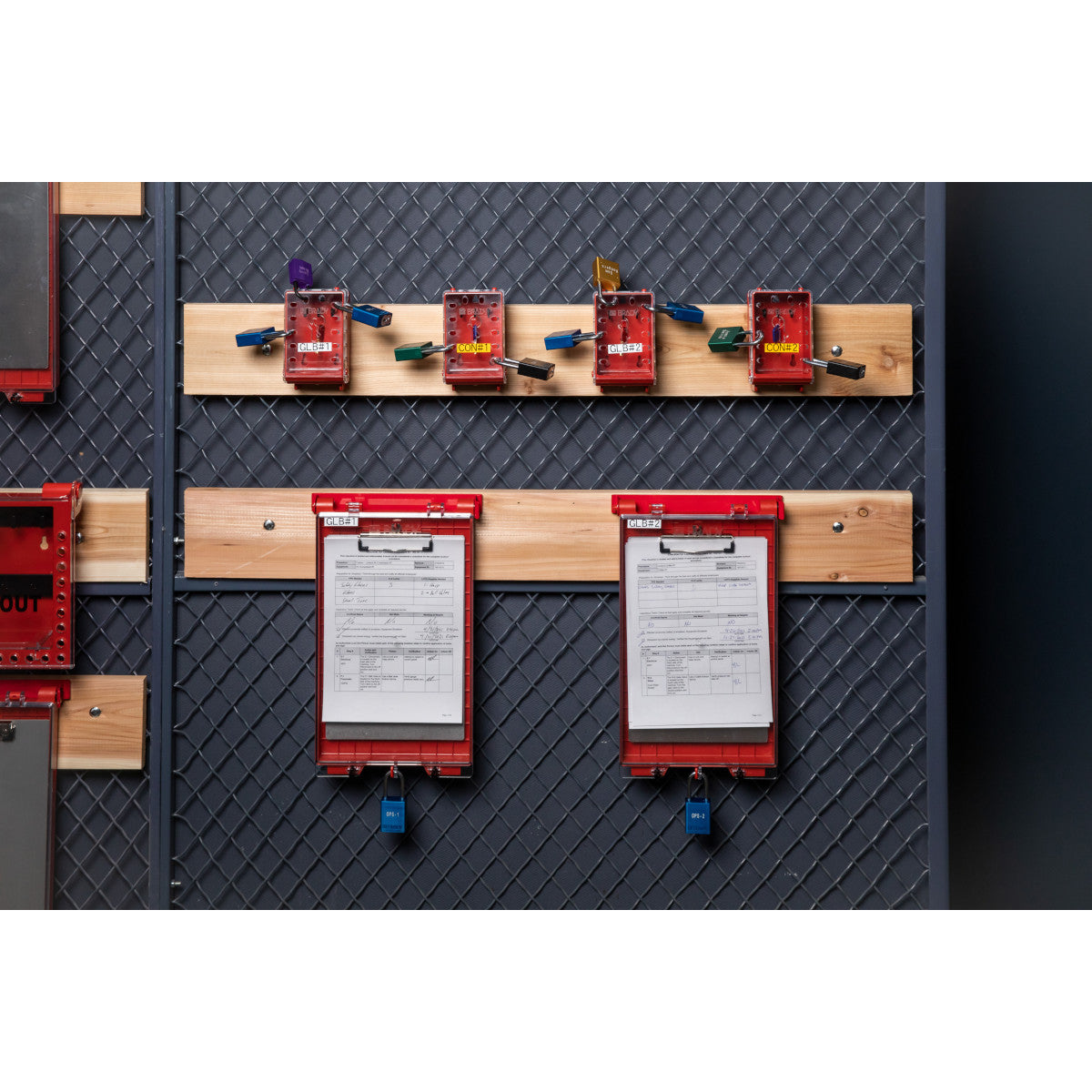 Authorization control station with SlimView group locking box