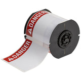 B33 Series pre-printed hazard labels made of glossy polyester with high adhesion