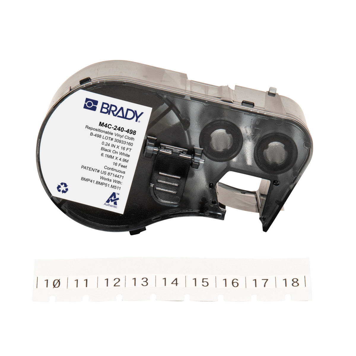 Étiquettes pour imprimantes d'étiquettes M410/BMP41/M510/BMP51/M511