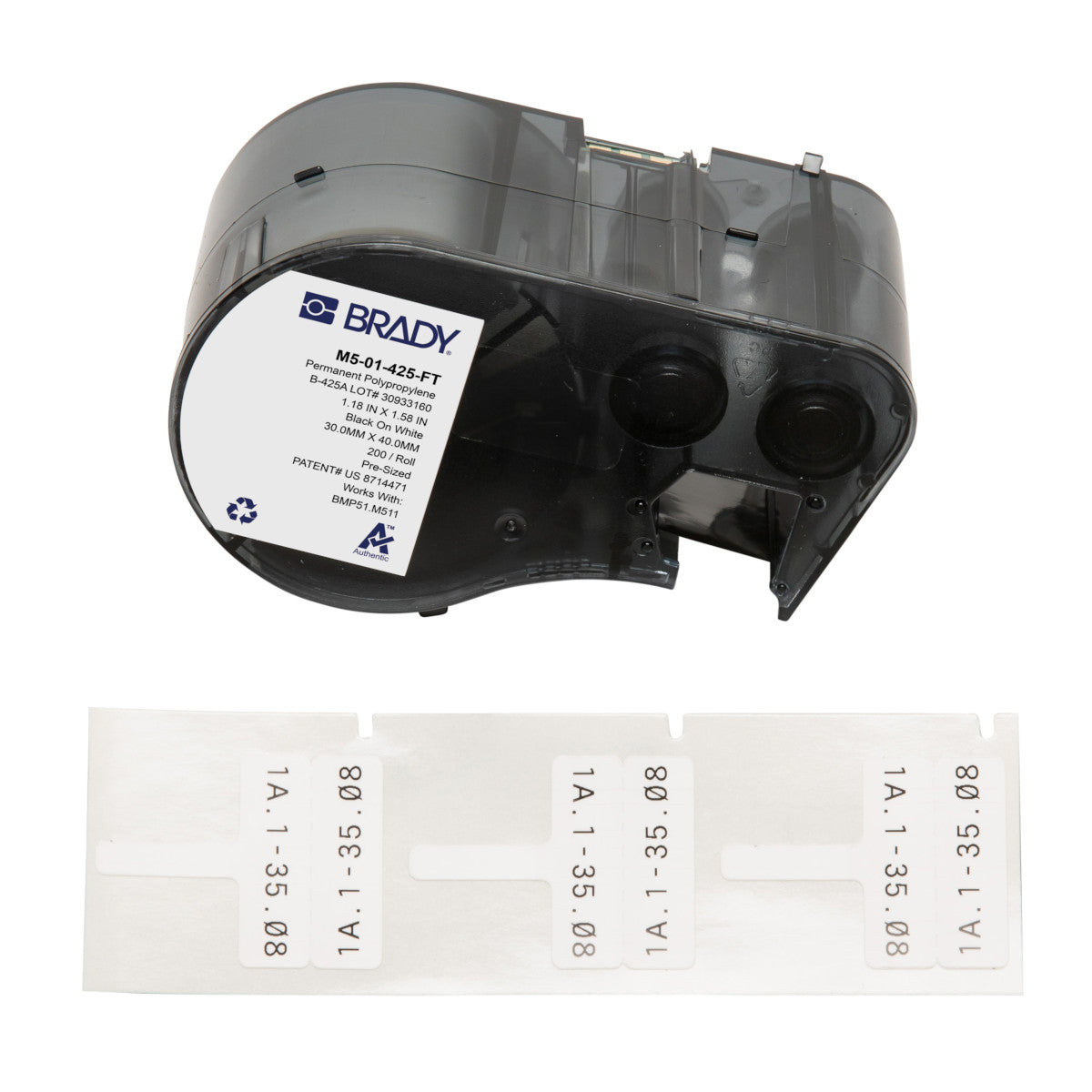 Étiquettes de câbles à fibre optique pour imprimantes d'étiquettes M510/BMP51/M511