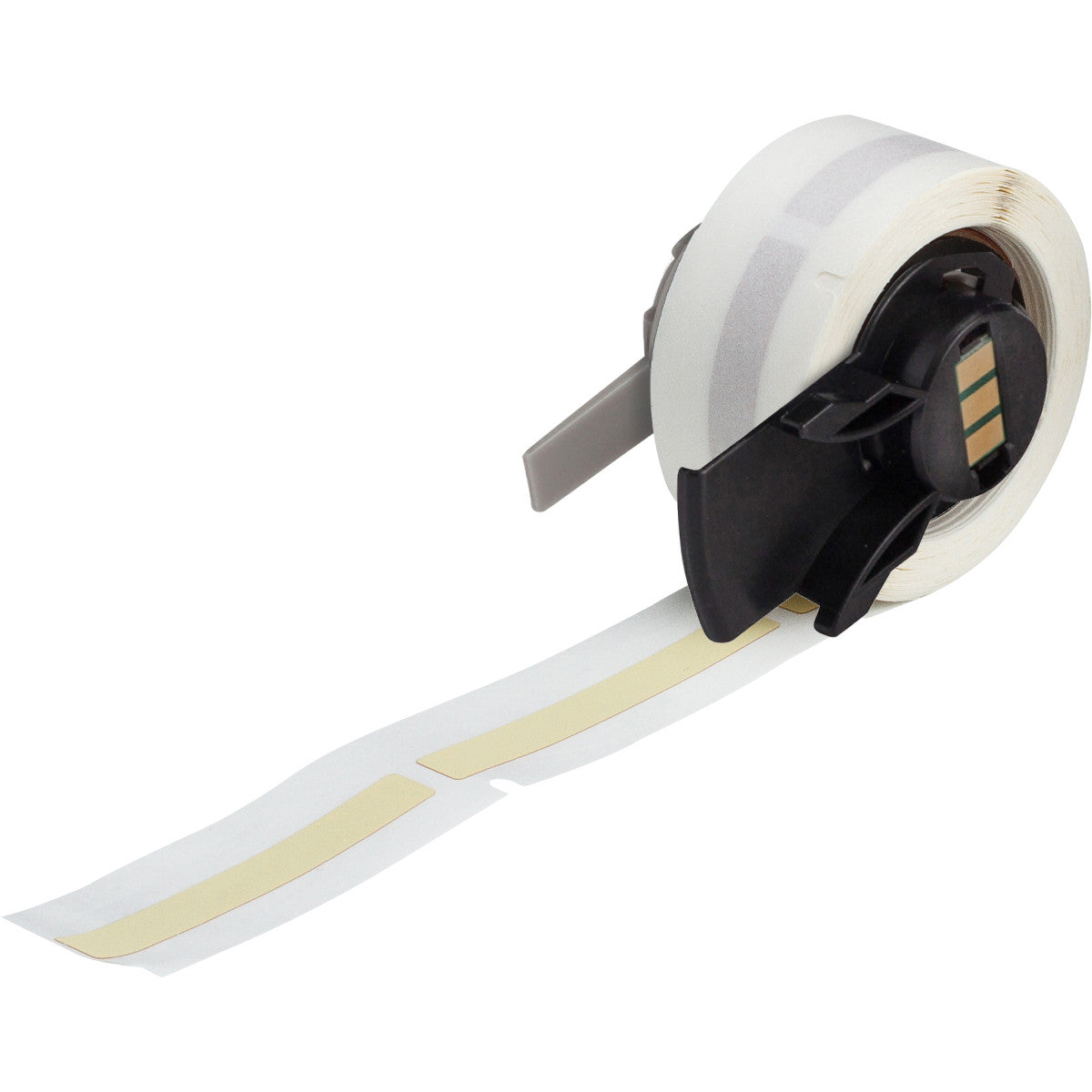 Amber yellow polyimide labels with a matte finish, resistant to high temperatures, for M610, M611, BMP61, M710 (with media adapter) and BMP71 (with media adapter)