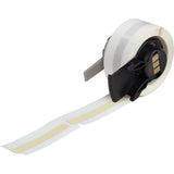 Amber yellow polyimide labels with a matte finish, resistant to high temperatures, for M610, M611, BMP61, M710 (with media adapter) and BMP71 (with media adapter)
