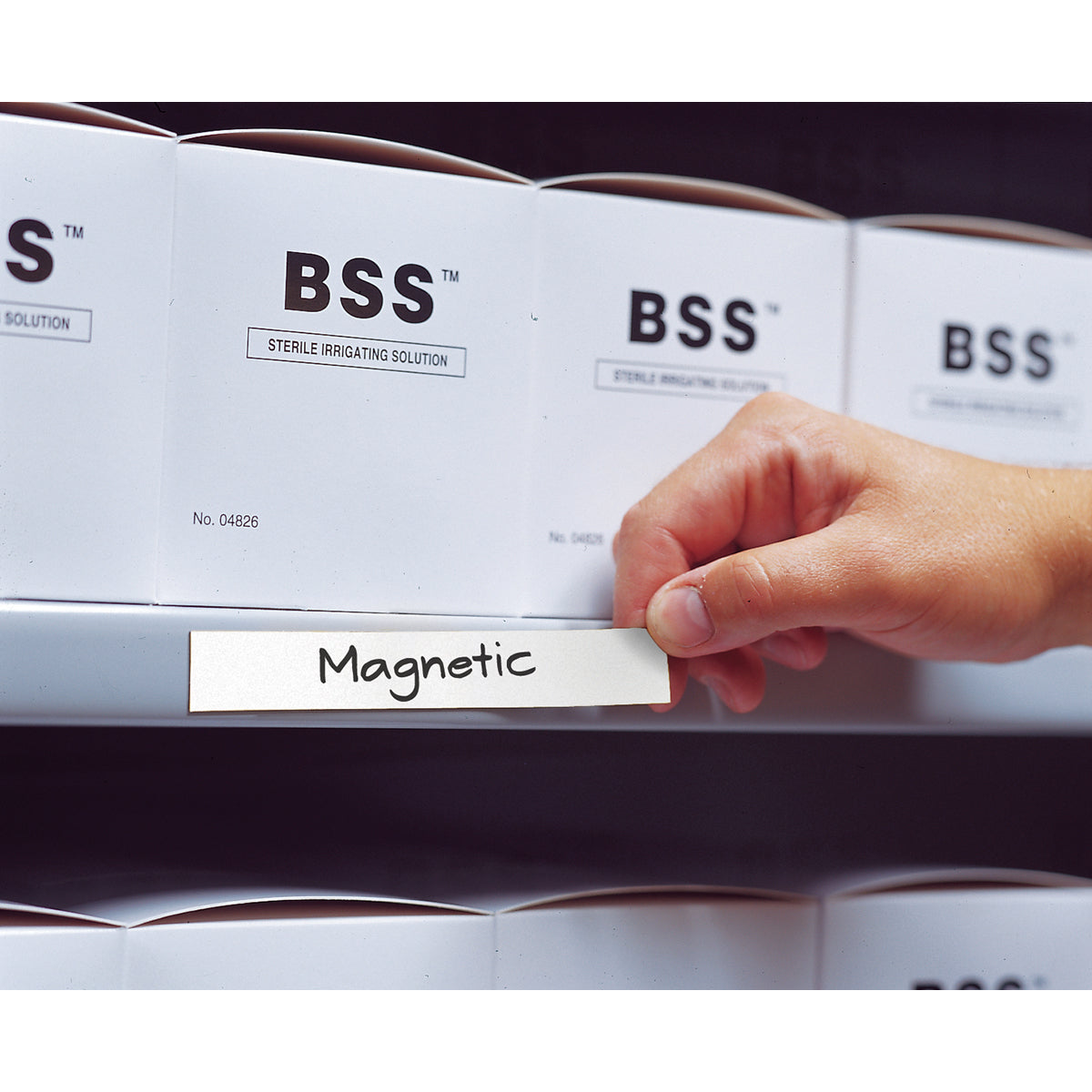 Beschriftbare Magnetetiketten: B-859 51 x 312 mm, Weiß