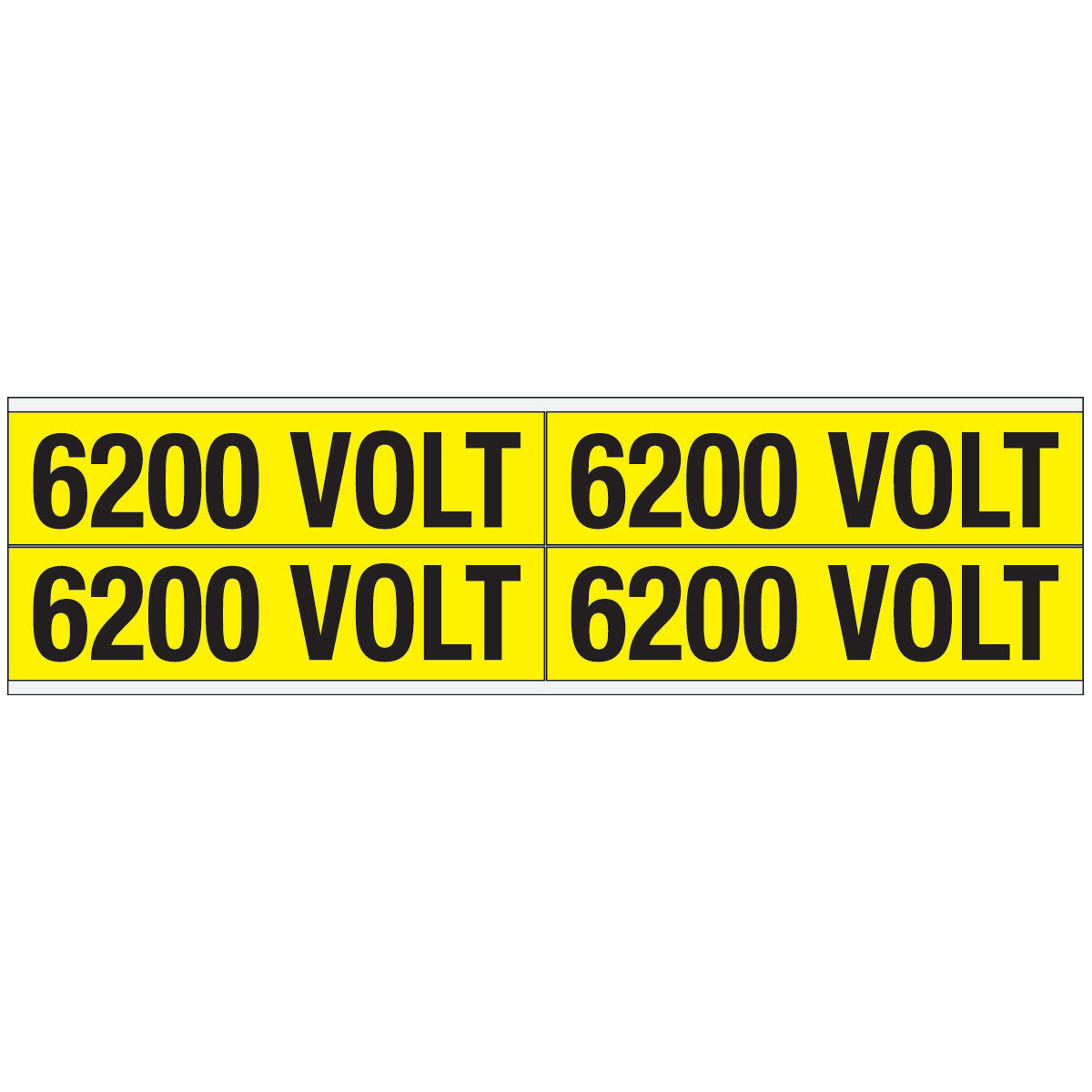 Warnschilder für die Spannungskennzeichnung - 6200 VOLT
