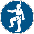 Gebotsschilder - Auffanggurt anlegen