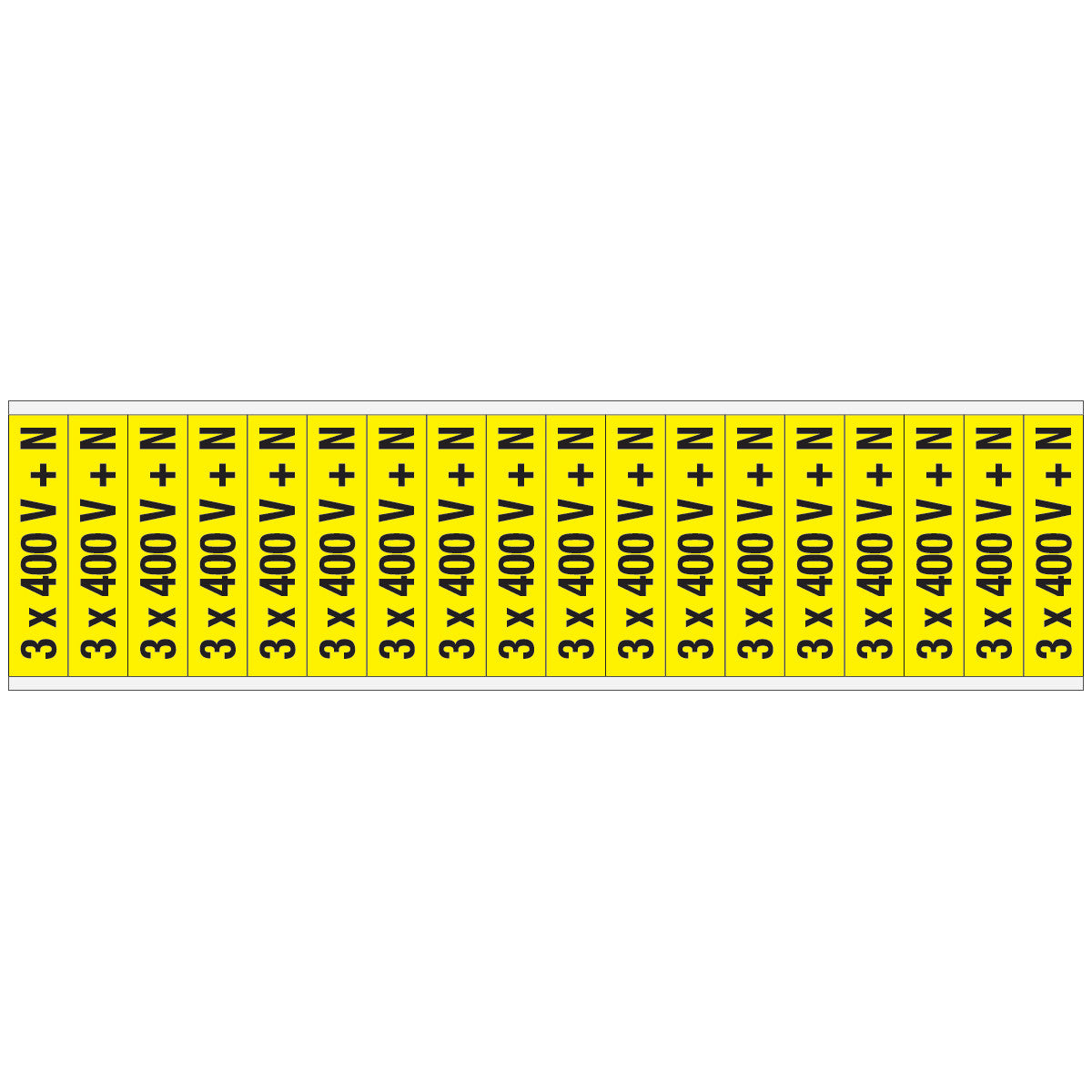 Warnschilder für die Spannungskennzeichnung - 3 x 400 V + N