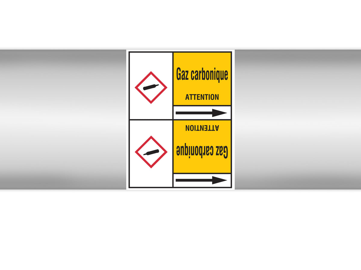 Marqueurs en rouleau continu, avec pictogrammes - CO2 (produit francophone)