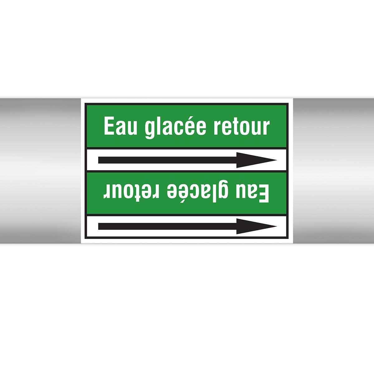 Marqueurs en rouleau continu, sans pictogramme - Eau glacée retour (produit francophone)