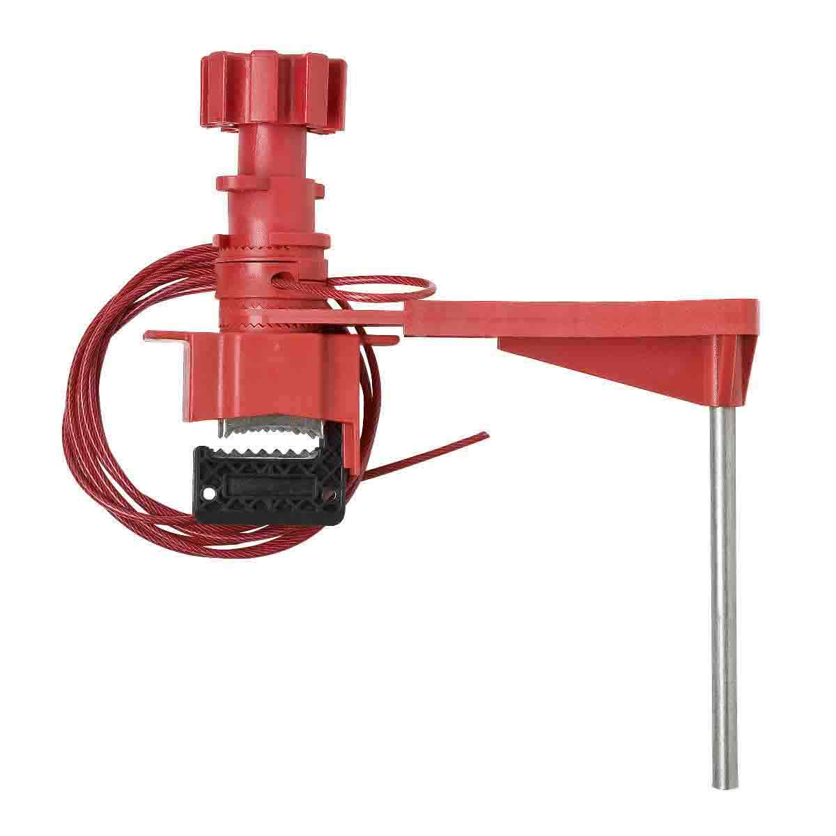 Grosse Universal-Ventilabsperrung mit überzogenem Kabel und Blockierarm