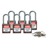 Cadenas de sécurité compacts Brady avec anse de 38 mm - Clés différentes