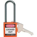 Compact Brady security locks with a 50 mm shackle - Keyed Different