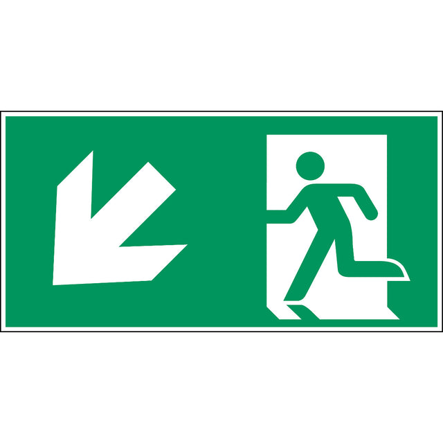 Notausgang (links) – ISO 7010
