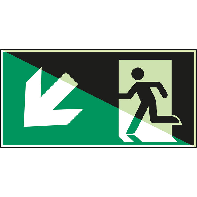 Notausgang (links) – ISO 7010