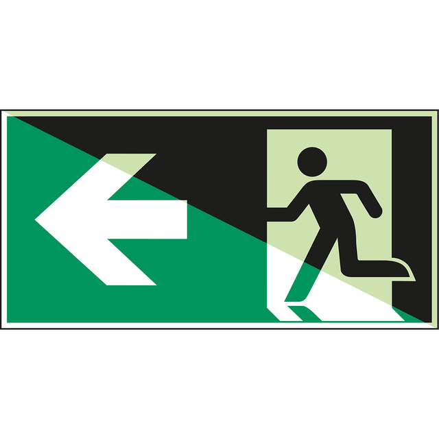 Notausgang (links) – ISO 7010