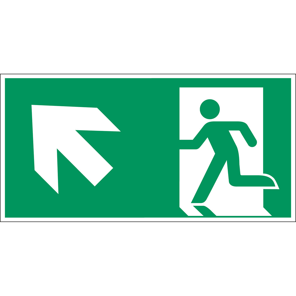 Notausgang (links) – ISO 7010