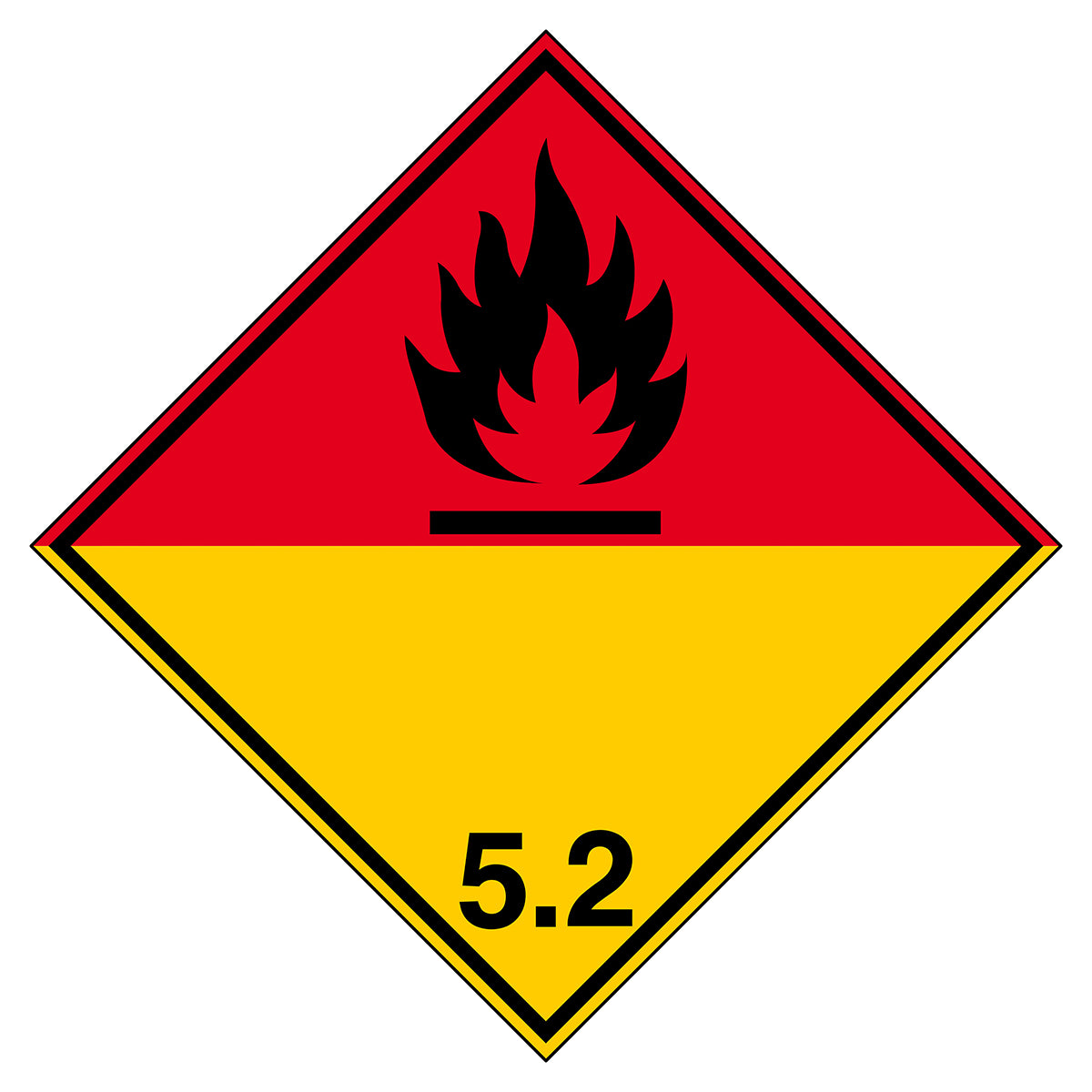 Label for the transport of dangerous goods - Organic peroxides