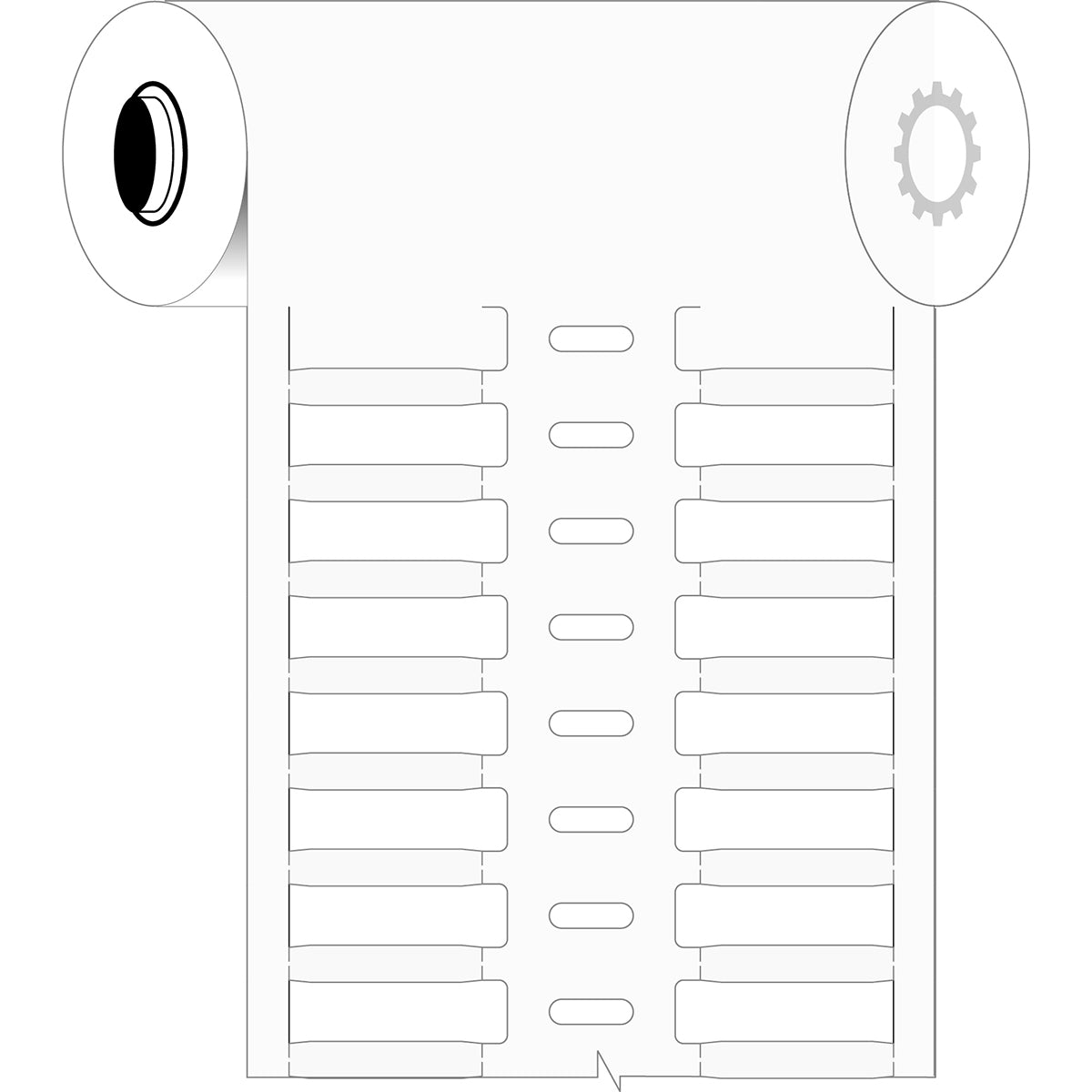 Für den Thermotransferdruck geeignete, feste DuraSleeve-Einsteckschilder für die Kabelkennzeichnung