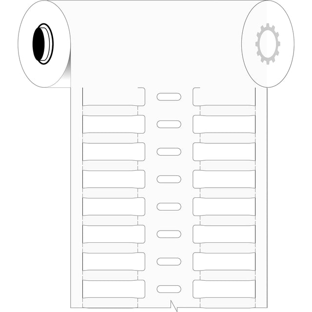 Für den Thermotransferdruck geeignete, feste DuraSleeve-Einsteckschilder für die Kabelkennzeichnung