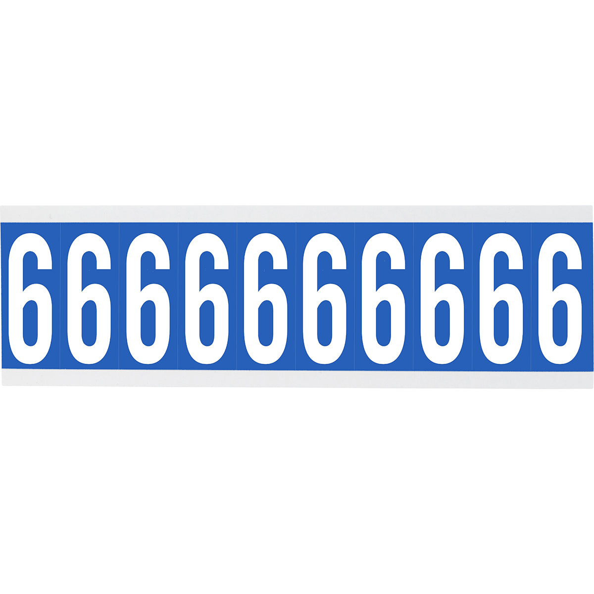 Numbers or letters on card - 22 x 38 mm White/Black - 6