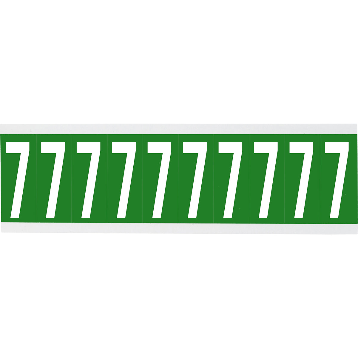 Numbers or letters on card - 22 x 38 mm White/Green - 7