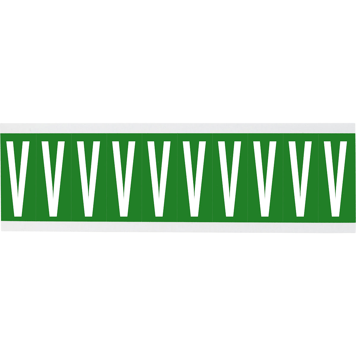 Chiffres ou lettres sur carte - 22 x 38 mm Blanc/Vert - V