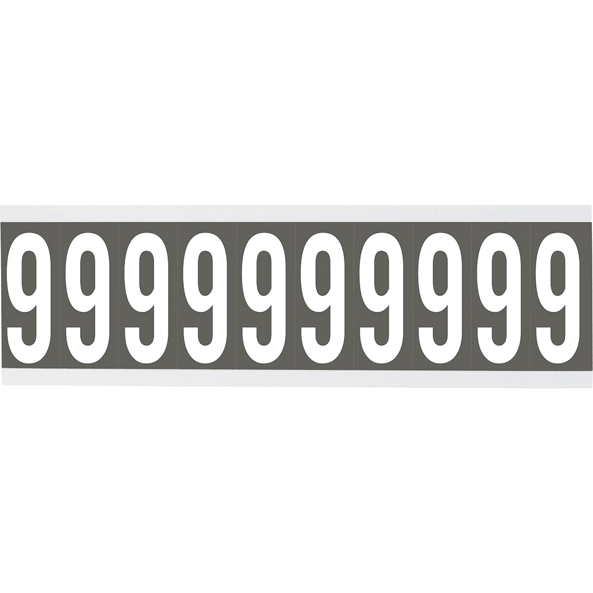 Numbers or letters on card - 22 x 38 mm White/Grey - 9