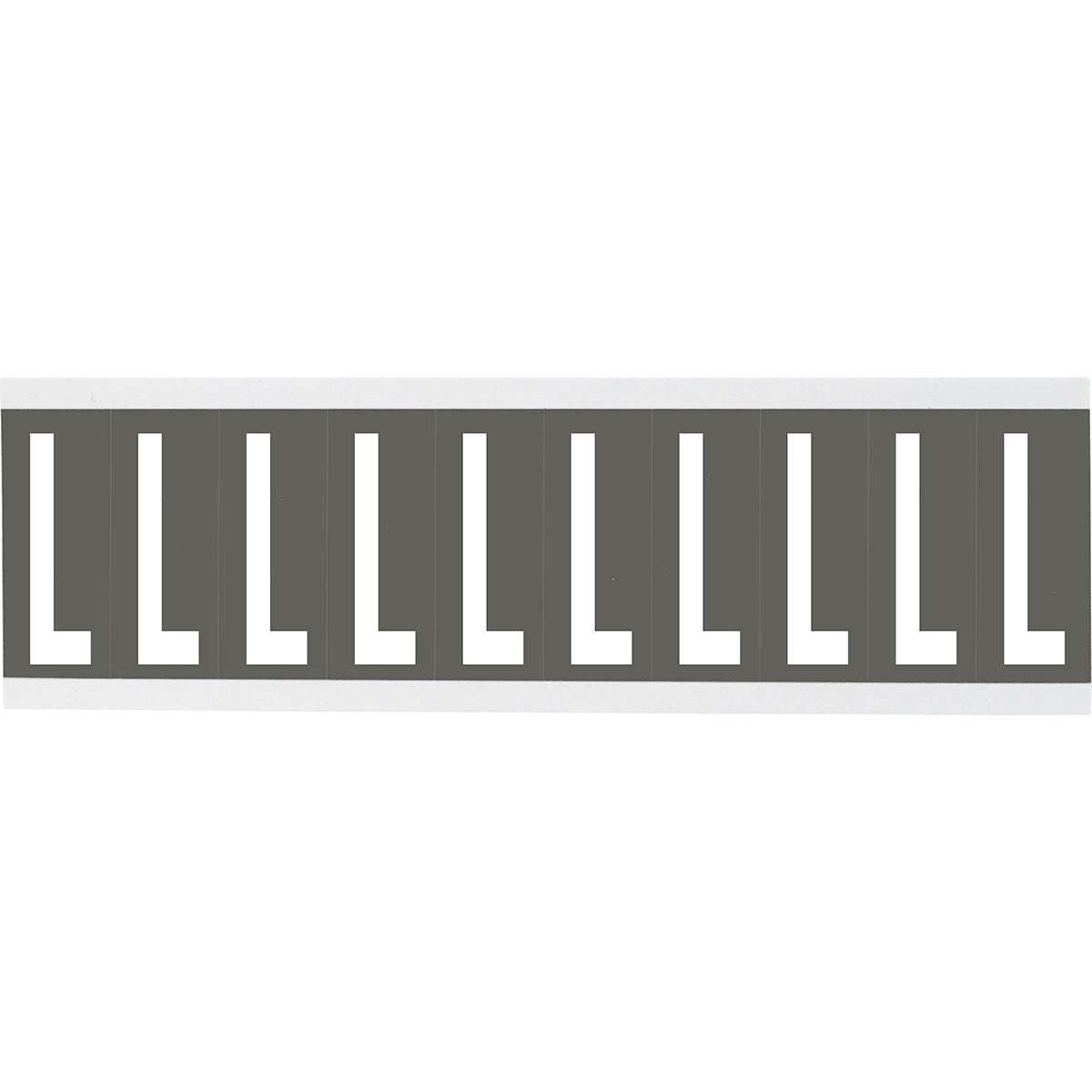 Chiffres ou lettres sur carte - 22 x 38 mm Blanc/Gris - L