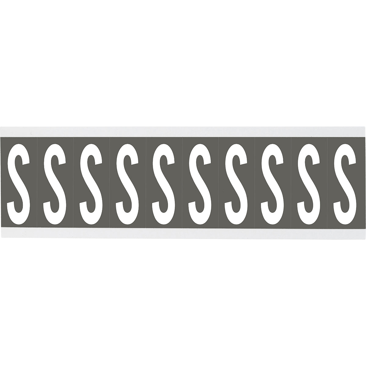 Zahlen oder Buchstaben auf Karte - 22 x 38 mm Weiss/Grau - S