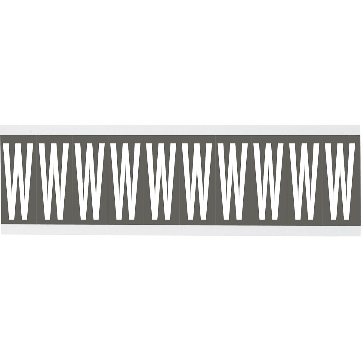 Zahlen oder Buchstaben auf Karte - 22 x 38 mm Weiss/Grau - W