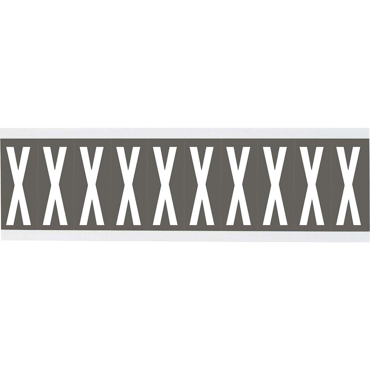 Numbers or letters on card - 22 x 38 mm White/Grey - X