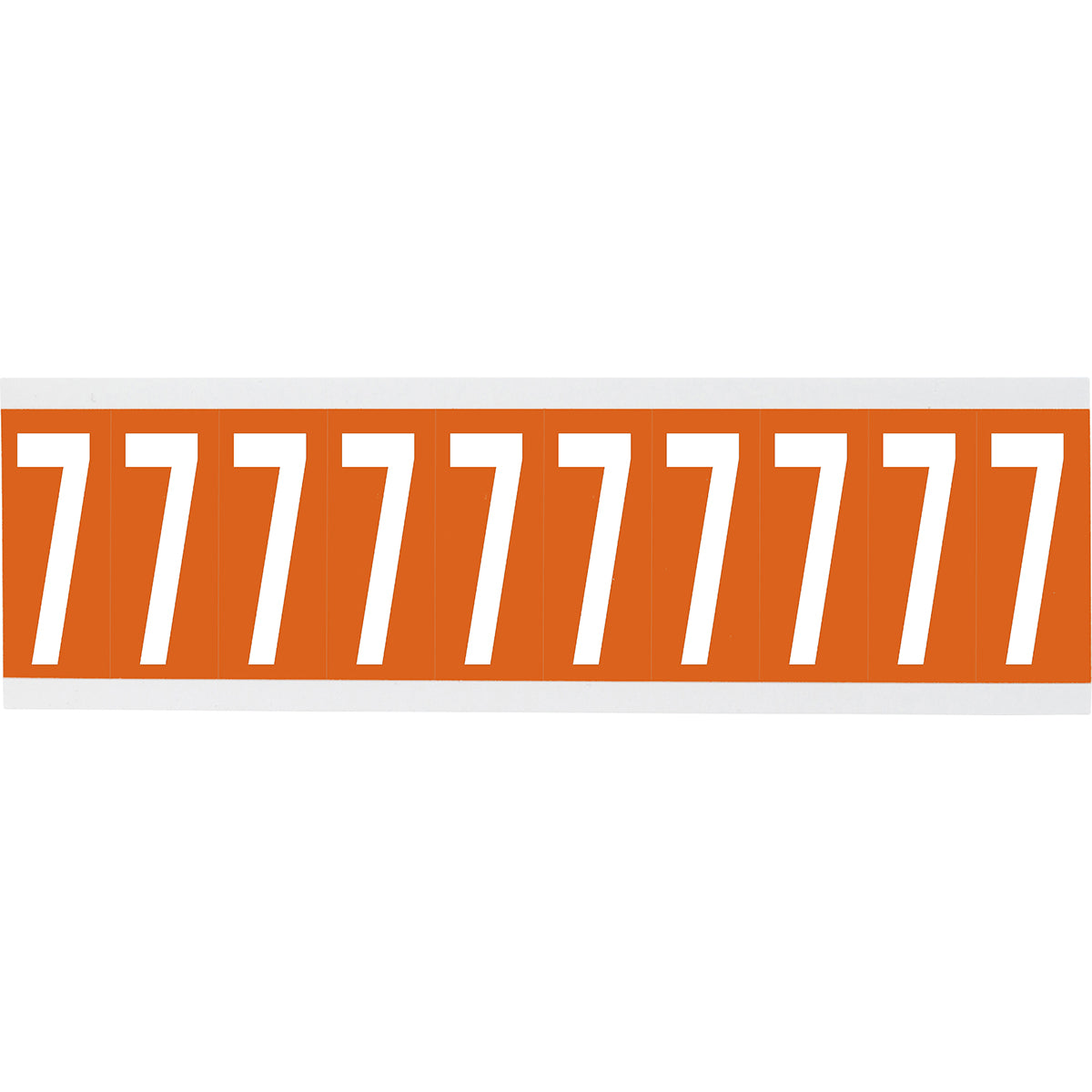 Zahlen oder Buchstaben auf Karte - 22 x 38 mm Weiss/Orange - 7