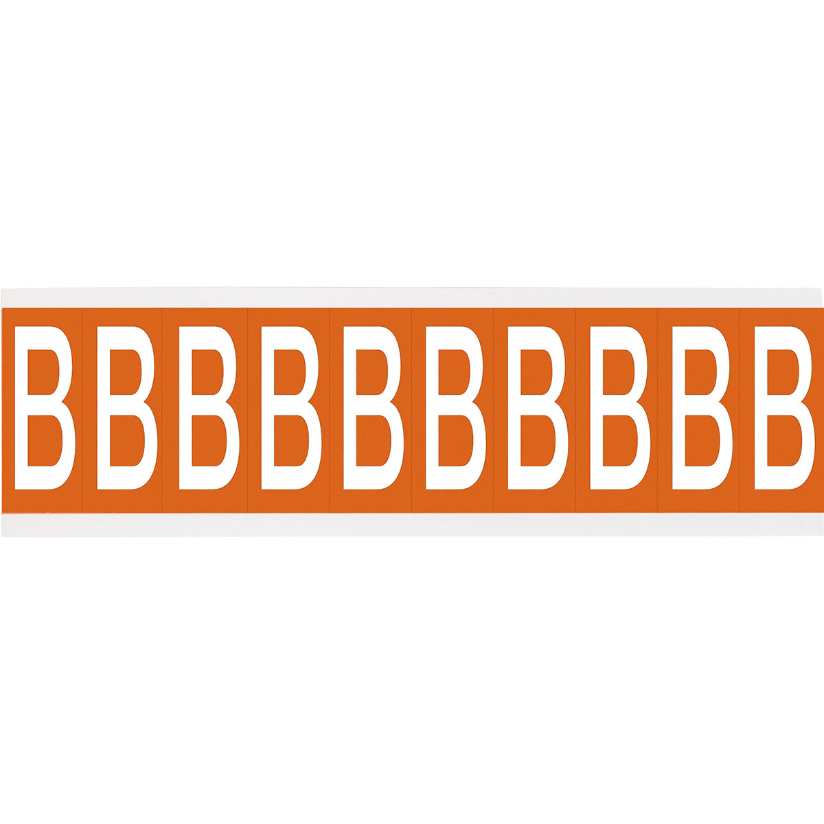 Zahlen oder Buchstaben auf Karte - 22 x 38 mm Weiss/Orange - B