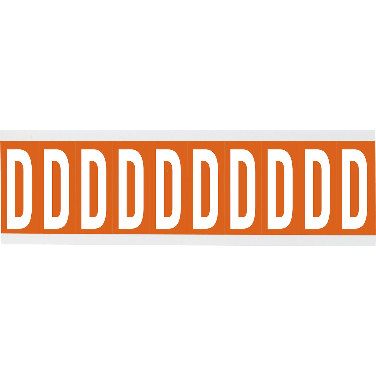 Zahlen oder Buchstaben auf Karte - 22 x 38 mm Weiss/Orange - D
