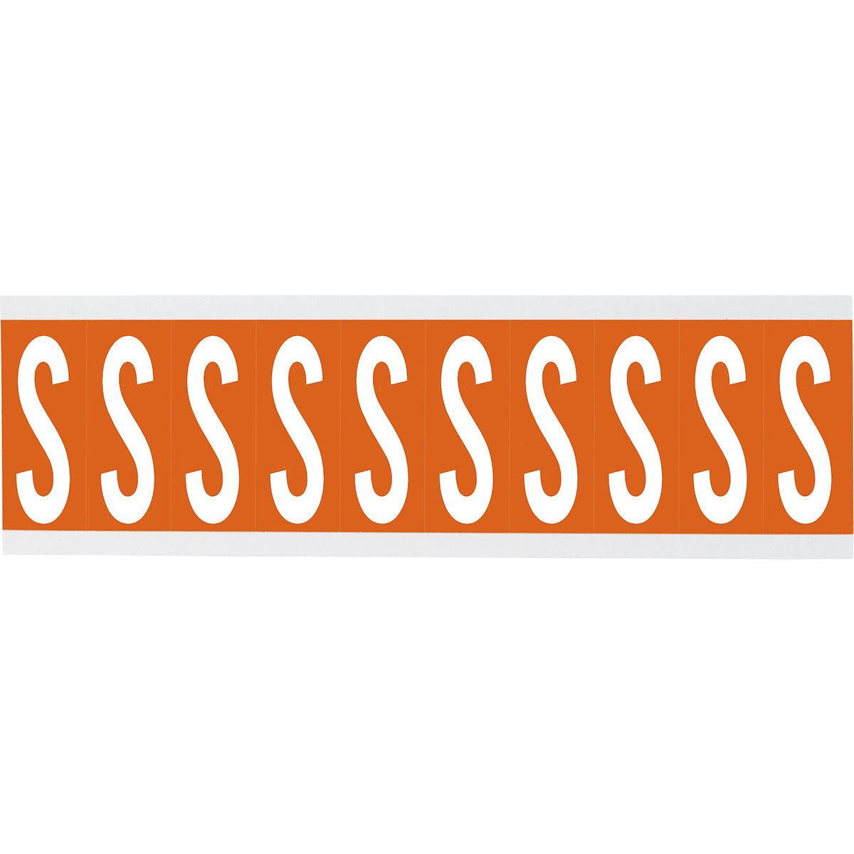 Numbers or letters on card - 22 x 38 mm White/Orange - S