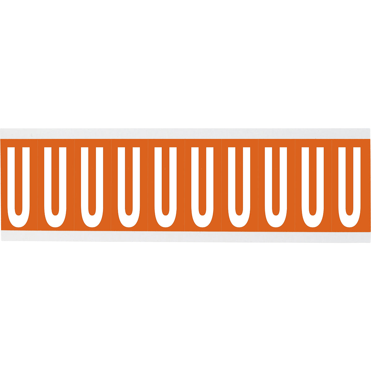 Chiffres ou lettres sur carte - 22 x 38 mm Blanc/Orange - U