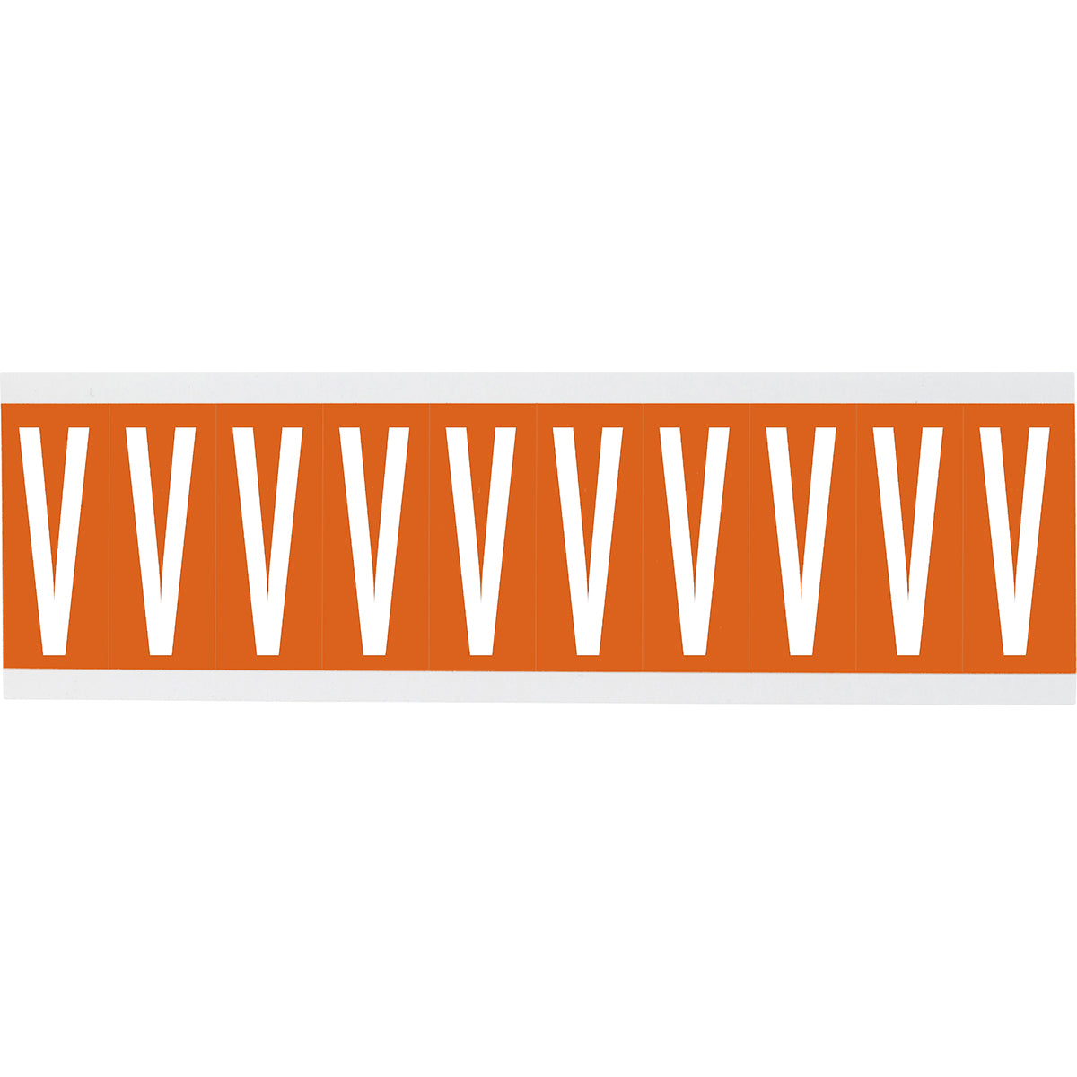Zahlen oder Buchstaben auf Karte - 22 x 38 mm Weiss/Orange - V