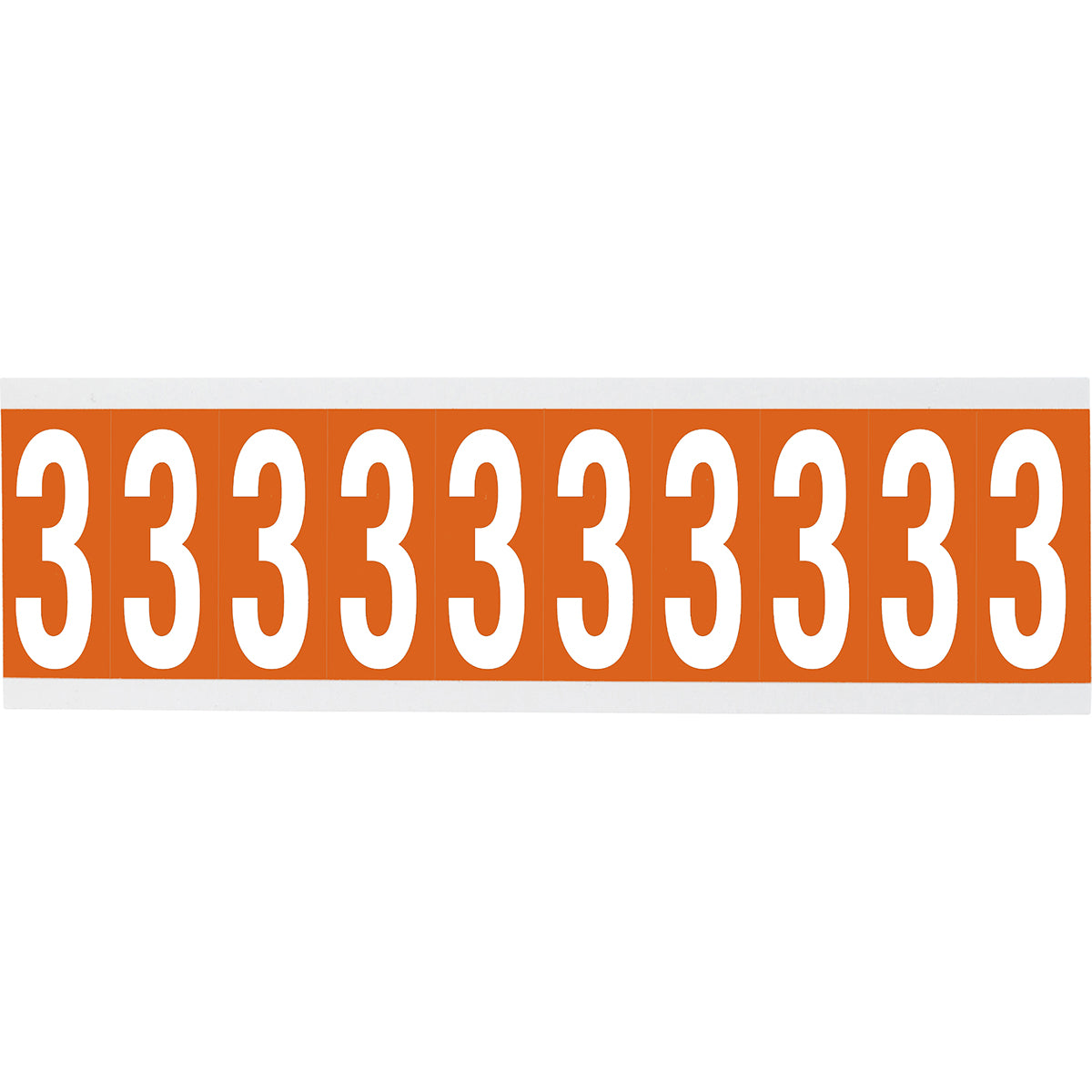 Zahlen oder Buchstaben auf Karte - 22 x 57 mm Weiss/Orange - 3