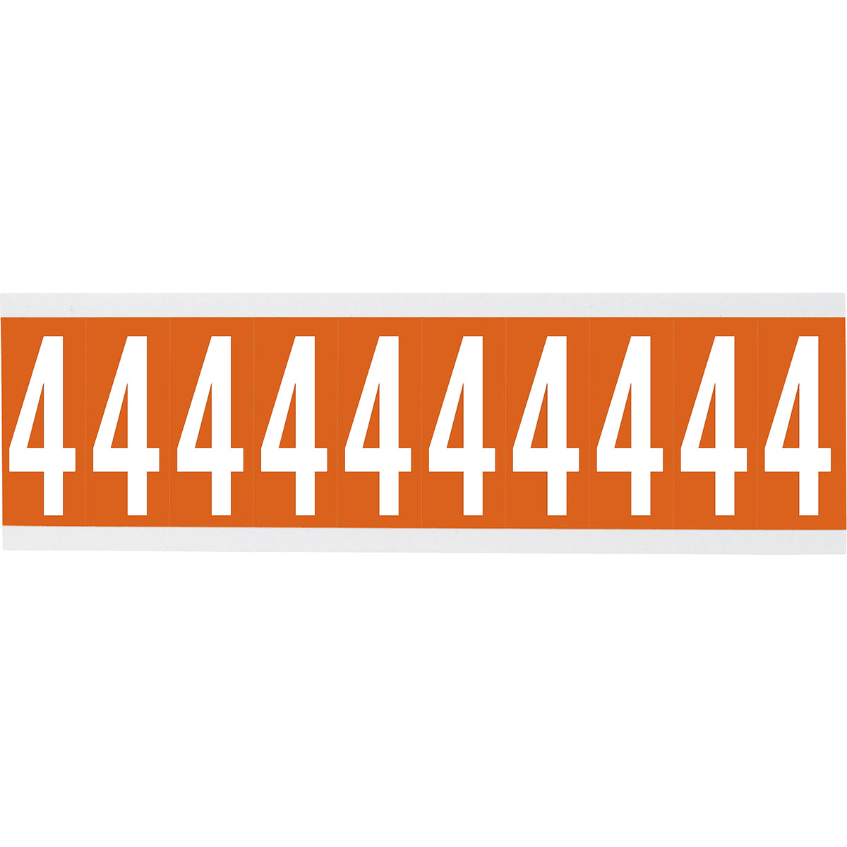 Numbers or letters on card - 22 x 57 mm White/Orange - 4