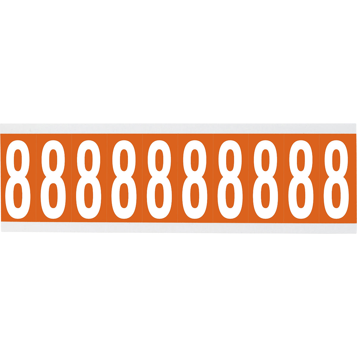 Chiffres ou lettres sur carte - 22 x 57 mm Blanc/Orange - 8