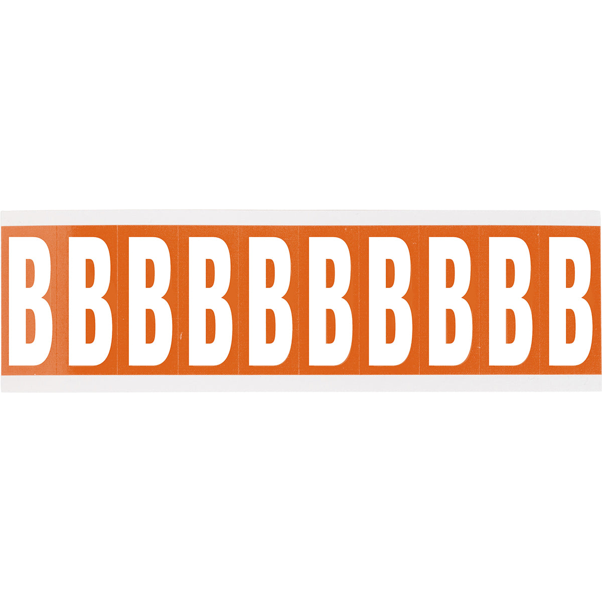 Zahlen oder Buchstaben auf Karte - 22 x 57 mm Weiss/Orange - B