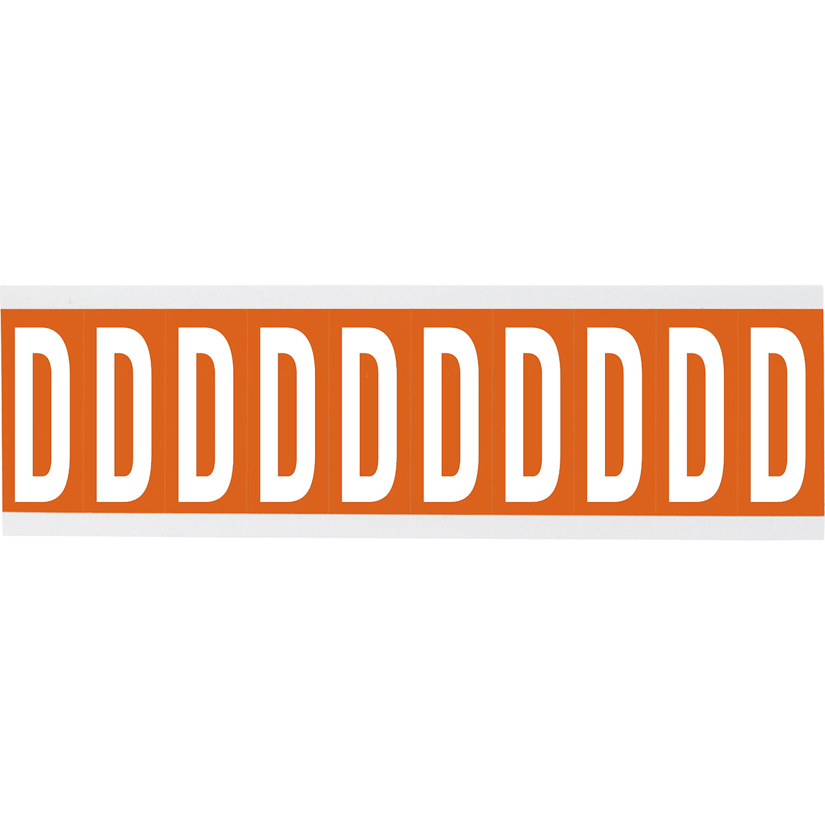 Zahlen oder Buchstaben auf Karte - 22 x 57 mm Weiss/Orange - D
