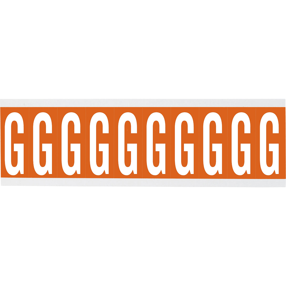Zahlen oder Buchstaben auf Karte - 22 x 57 mm Weiss/Orange - G