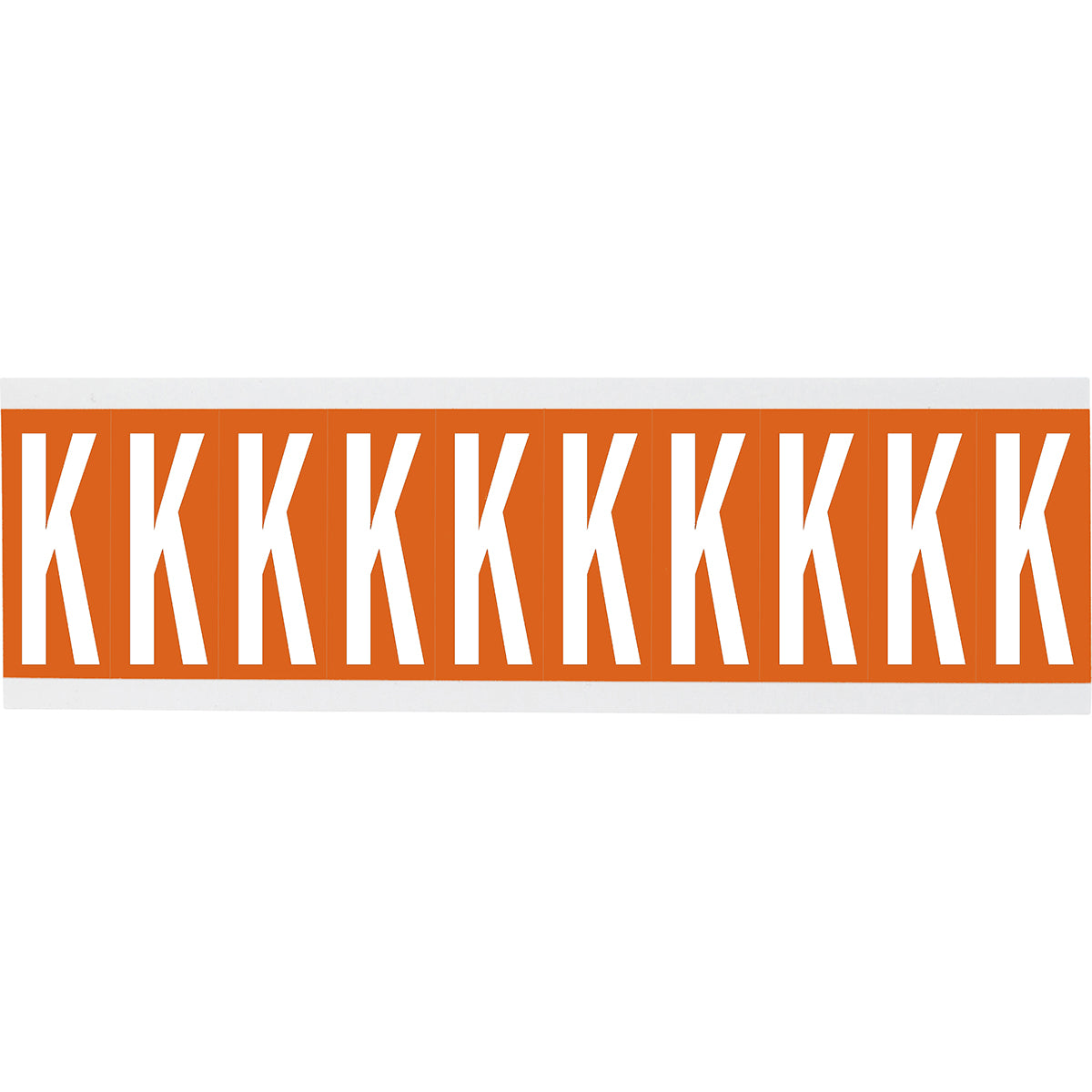 Numbers or letters on card - 22 x 57 mm White/Orange - K