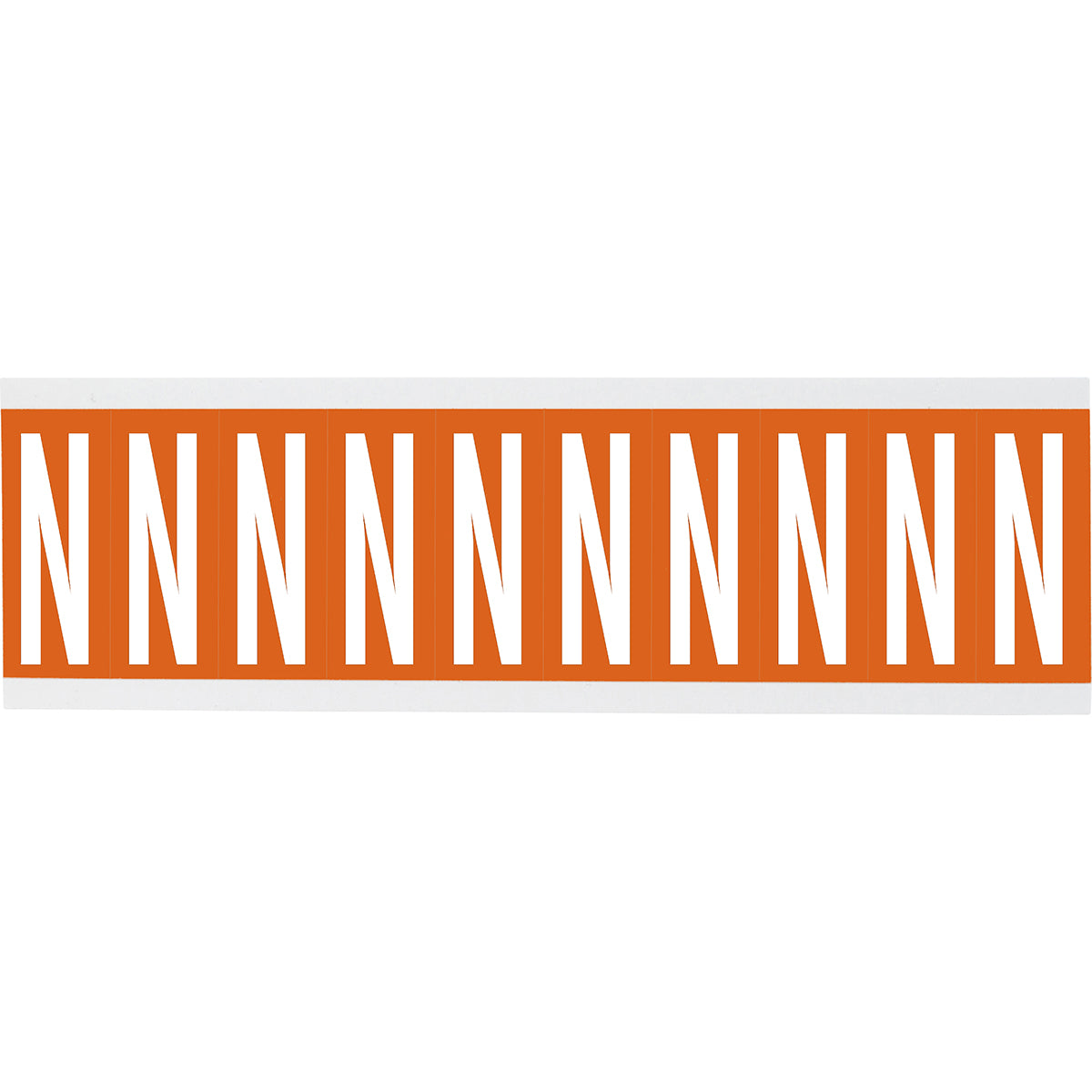 Chiffres ou lettres sur carte - 22 x 57 mm Blanc/Orange - N