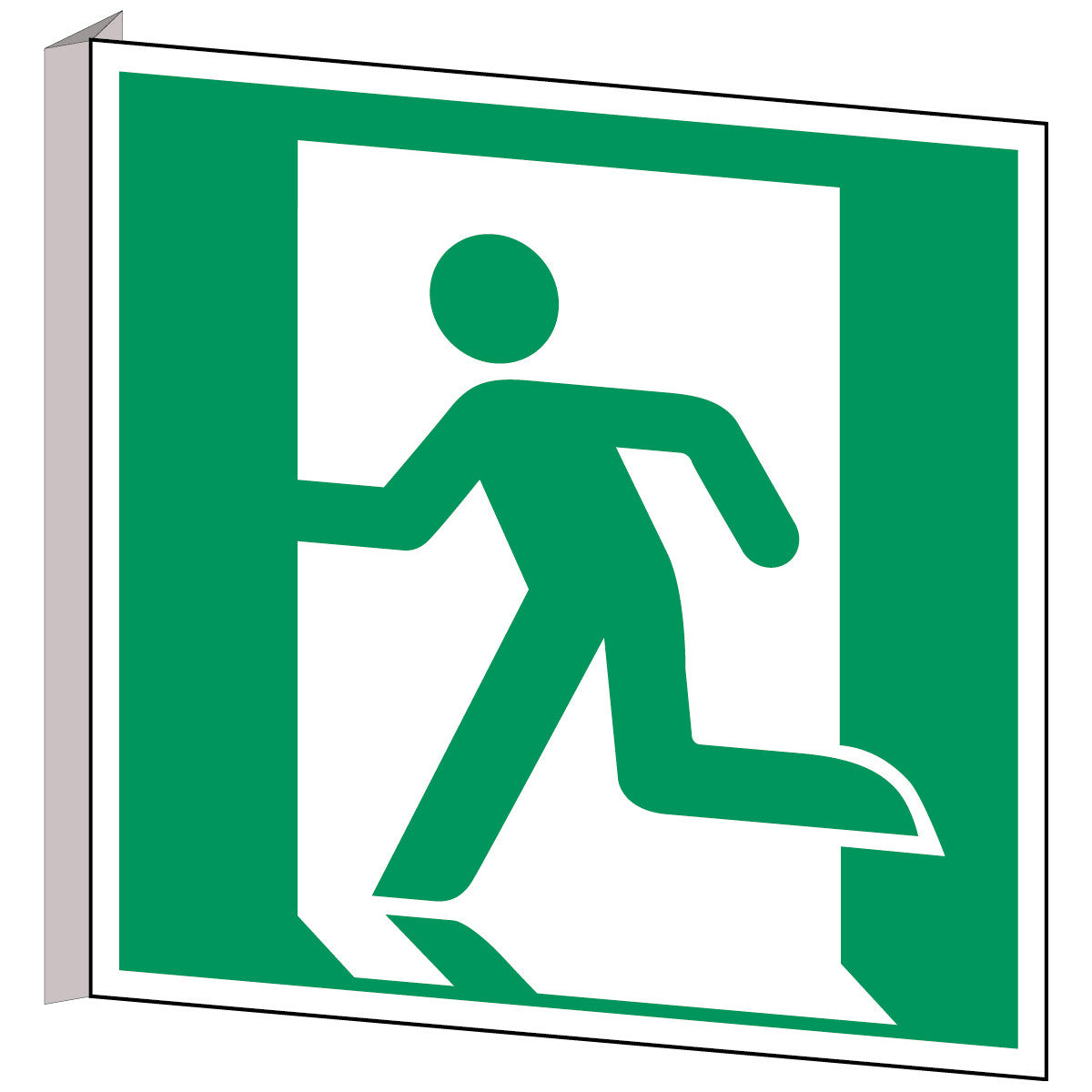 ISO Sicherheitskennzeichnung - Fluchtweg (links)