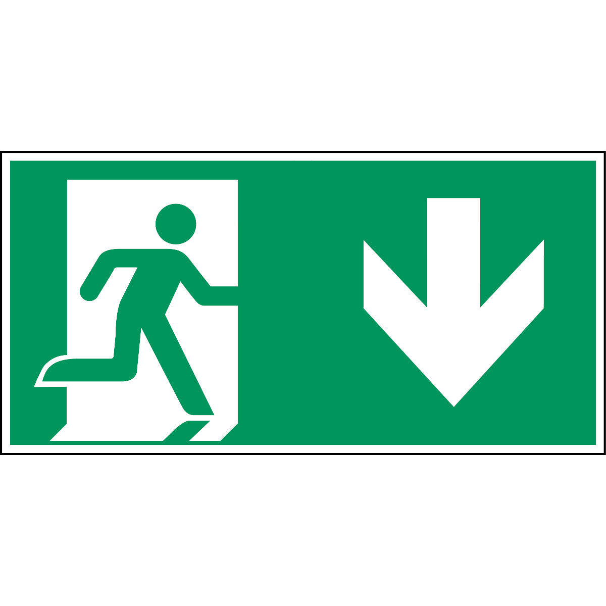 Notausgang (rechts) – Sicherheitsschild