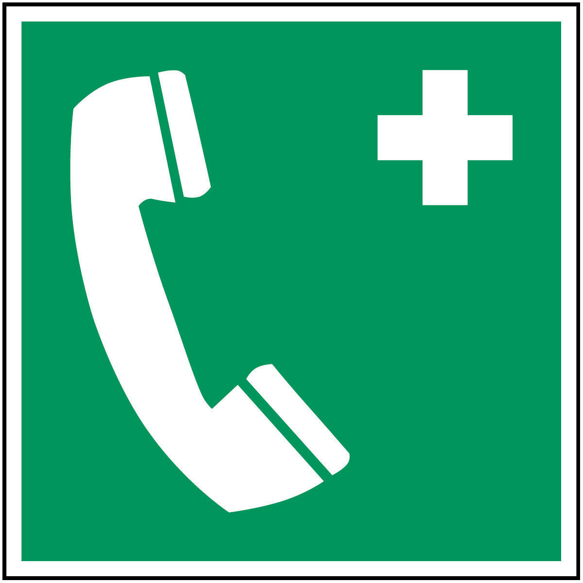 Panneau de sécurité ISO - Téléphone d'urgence