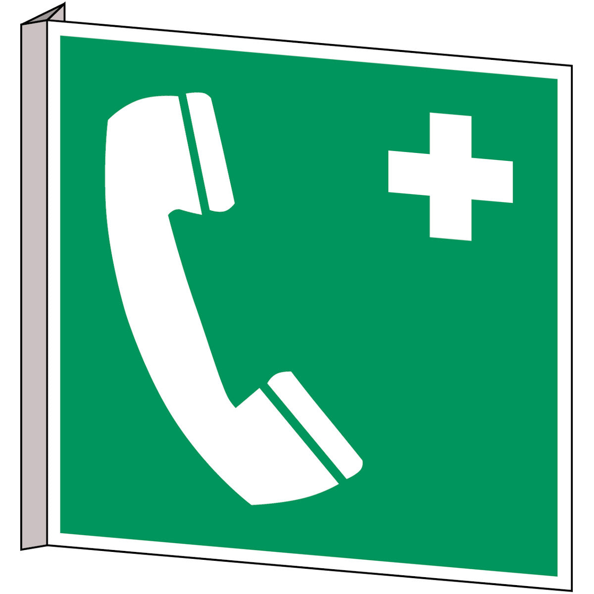 Panneau de sécurité ISO - Téléphone d'urgence