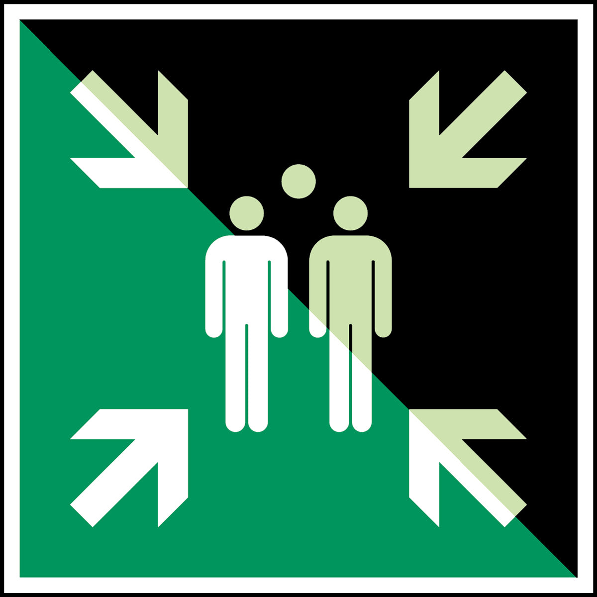 Langnachleuchtende Sicherheitsschilder
