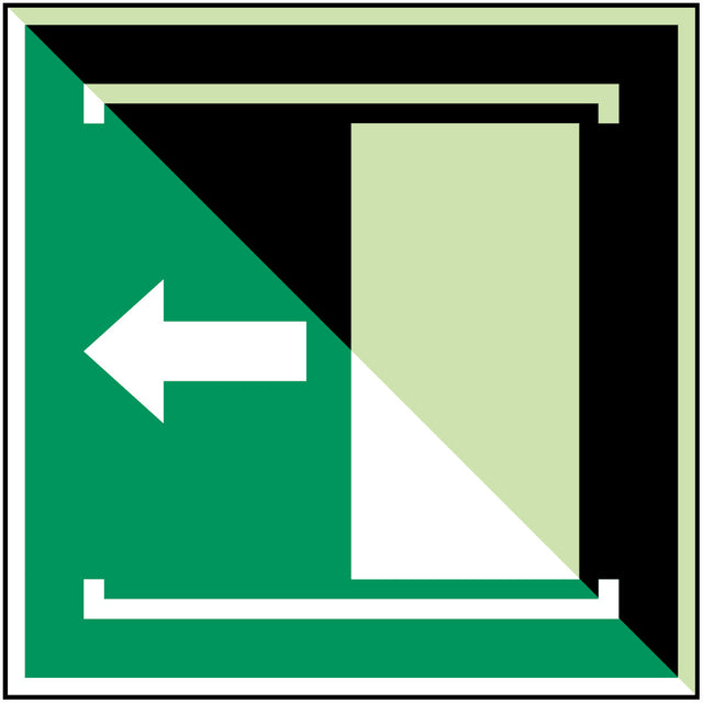 Schiebetür öffnet nach links – ISO 7010